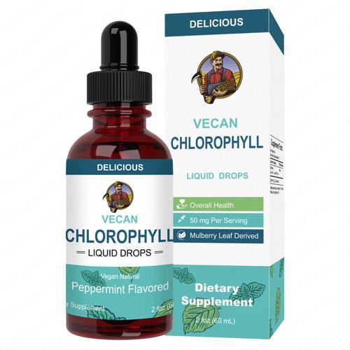 跨境热款 60ml叶绿素淋ba滴剂chlorophyll drops工厂定 制批发
